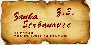 Žanka Štrbanović vizit kartica